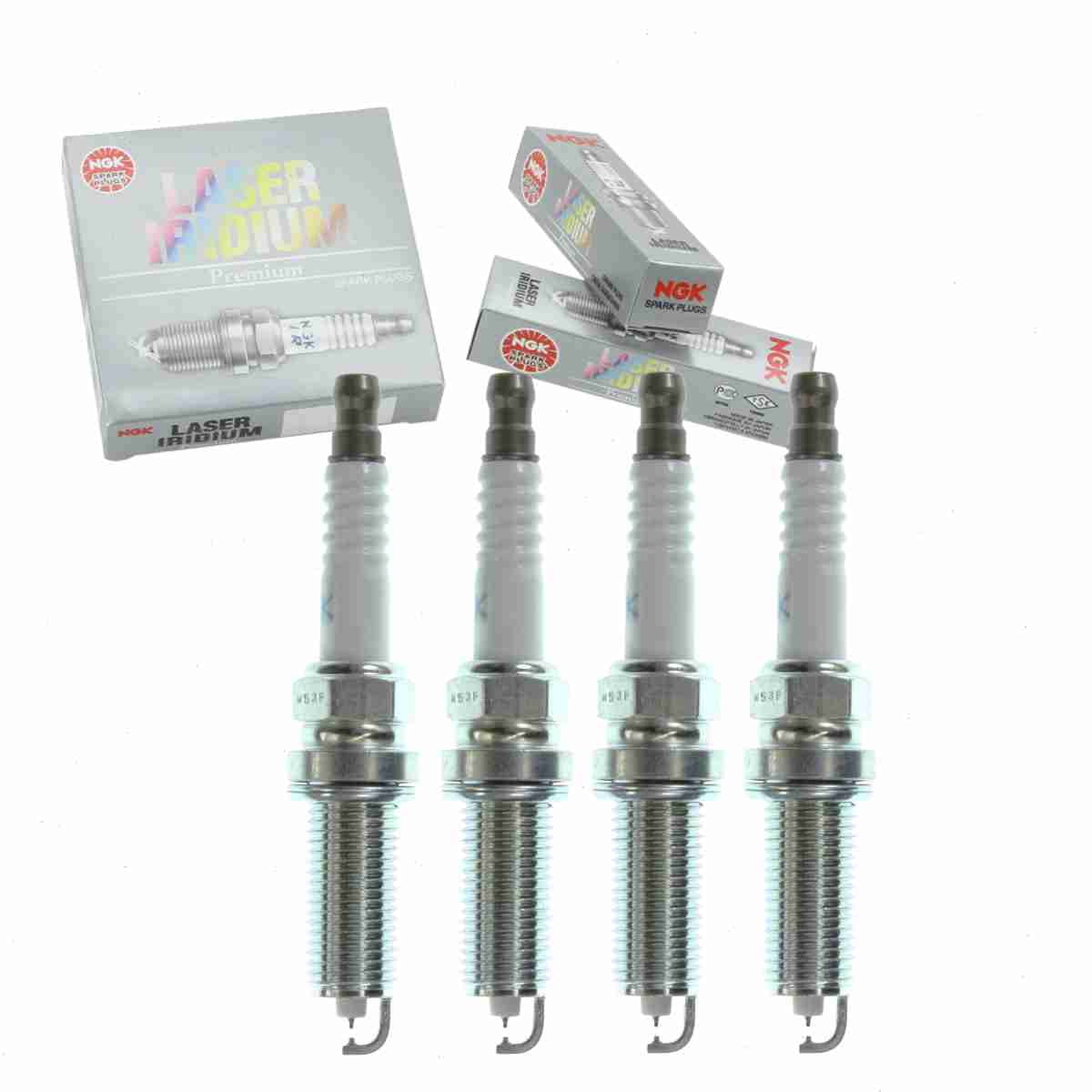 4 pc NGK 9029 Laser Iridium Spark Plugs for 22401-JA01B 22401JA07B 3436 3439 4710 4711 5-86141316 9620 B2401-JA01B FXE20HE11 FXE20HR11 IXEH20ETT IXEH20TT VR8NII35U XP5684 Ignition Wire Secondary