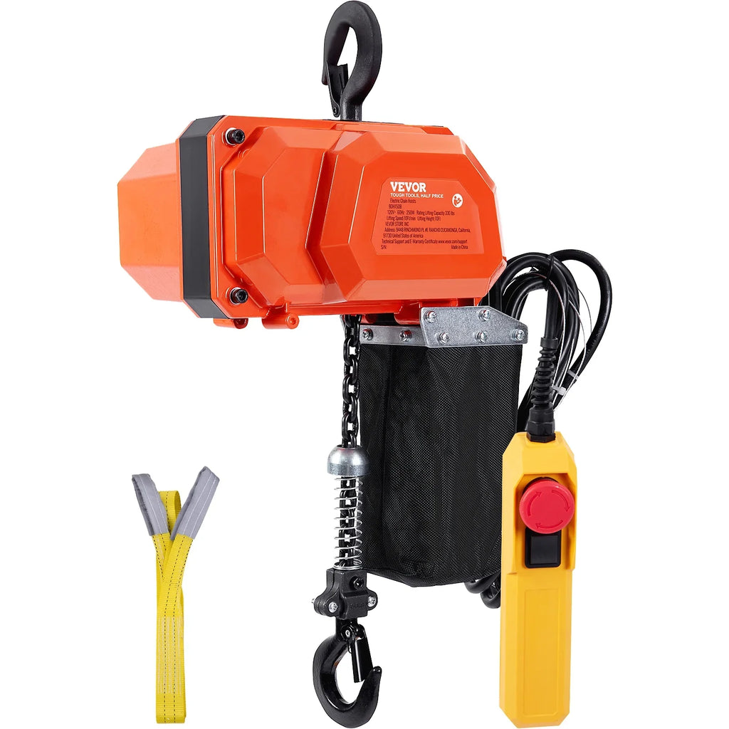 BENTISM Electric Chain Hoist Single Phase Crane Hoist 330 lbs Load 10 ft Lifting