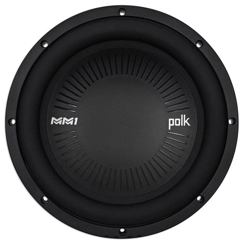 (2) Polk Audio MM1042DVC 10” 2400w Subwoofers+Sealed Sub Box Enclosure+Rockmat