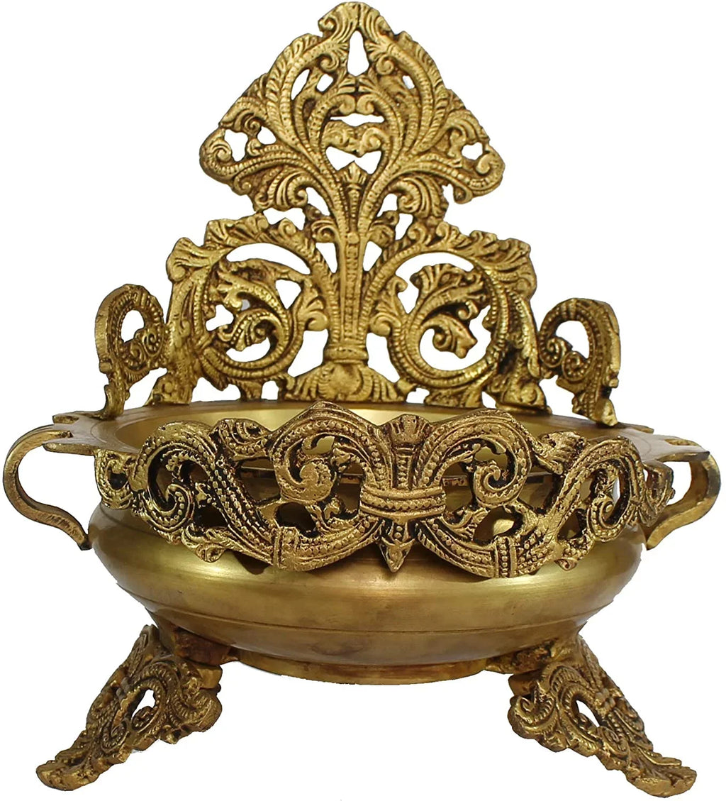 eSplanade - Ethnic Decorative Urli - Traditional Bowl Showpiece | Decorative Items - Home Decor | Brass - 10.5" Inches