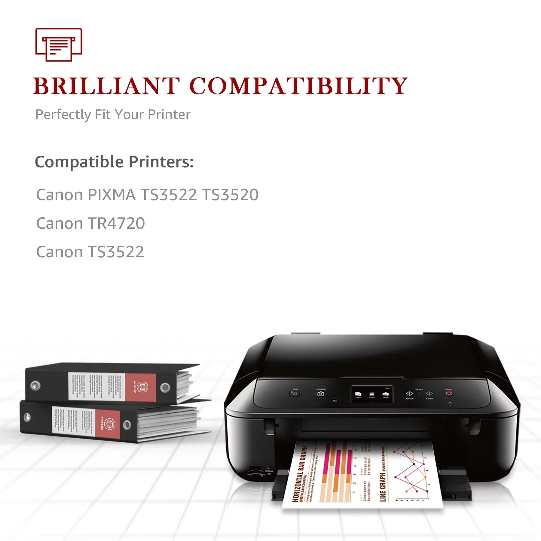 PG-275 XL Black Ink Cartridge Suitable for PIXMA TS3520 TS3522 TR4720 TR4722 Printers, Replacement 275XL High Yield Black Ink Cartridge for Printer