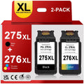 275XL 276XL Ink Cartridge Replacement for Canon PG-275 CL-276,High Yield for Canon 275 and 276 Multi Pack Ink Matching for PIXMA TS3520 TS3522 TS3500 TR4720 TR4700 TR4722 Printers(1Black 1 Color)