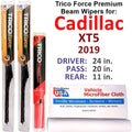 2019 Cadillac XT5 Premium Performance Beam Wipers (Set of 3) w/Rear Wiper