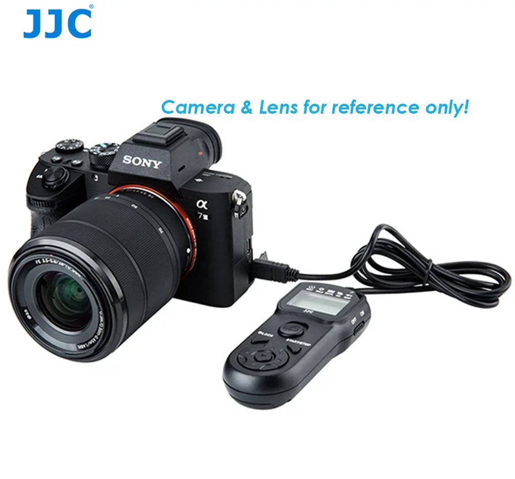 JJC TM-F2 Intervalometer LCD Timer Remote for Sony A7 II III A7R II III IV A7S II III A7M2K A9 A9II RX1R II RX10 RX10 II III RX100II RX100III RX100M4 RX100M5 RX100M5A RX100M6 RX100M7 A3000 A3500 A5000