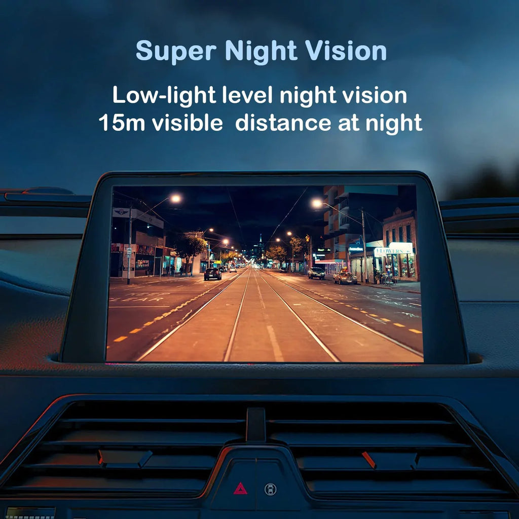 CAM123 Backup Camera Frame License Plate HD Night Vision Rear View 170° Angle Waterproof Fitting with Jensen Car Radio CAR110W CAR710 CAR710X CAR8000 CAR910W CAR910X CDR7011 CM901MIR CMR2720