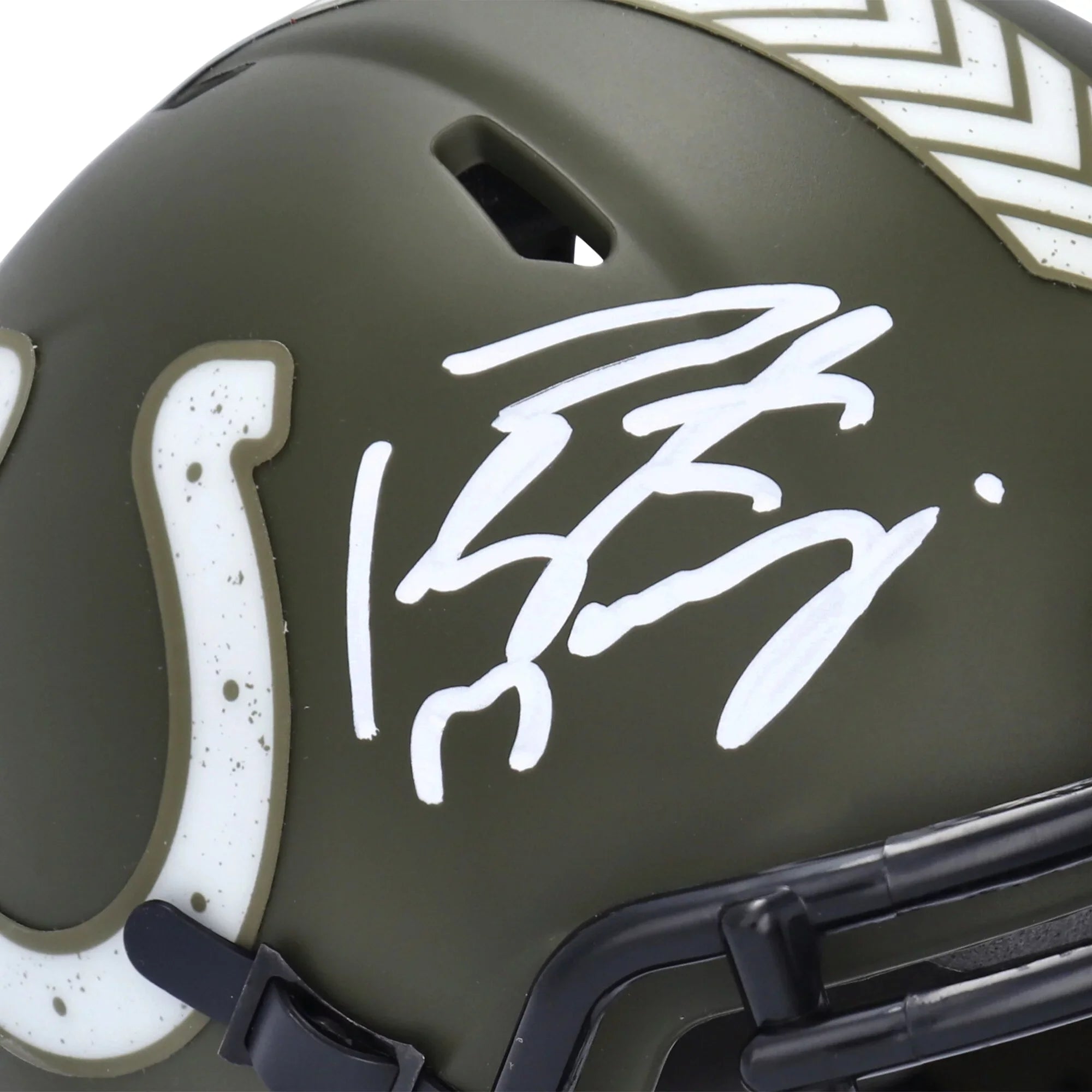 Peyton Manning Indianapolis Colts Autographed Riddell 2022 Salute To Service Speed Mini Helmet - Fanatics Authentic Certified