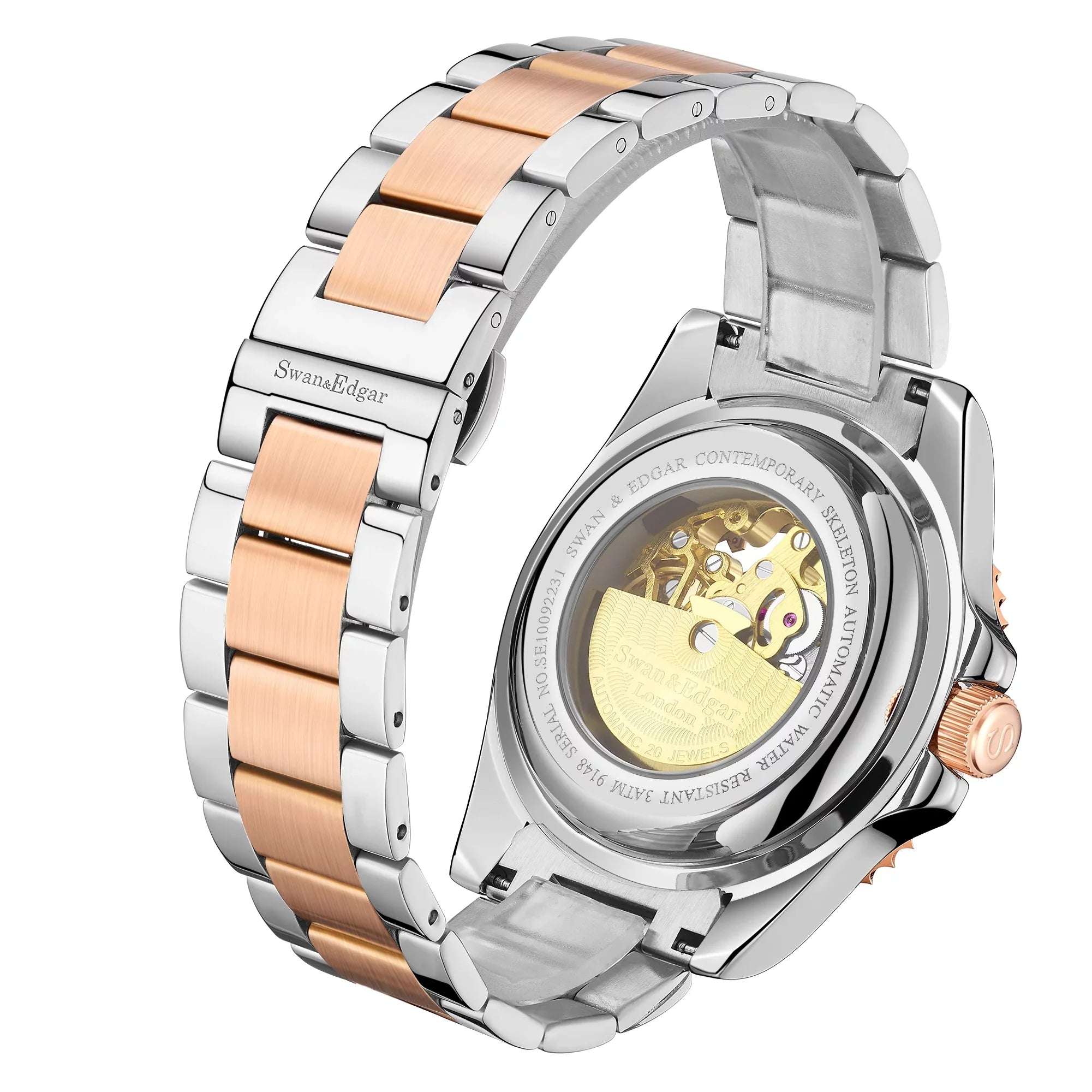 Limited Edition Swan & Edgar Hand Assembled Contemporary Skeleton Automatic - Two Tone