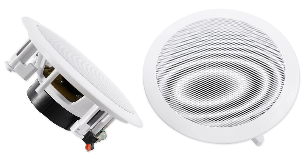 Rockville LED Tube Amp/Home Theater Receiver+(8) 6.5" White Ceiling Speakers