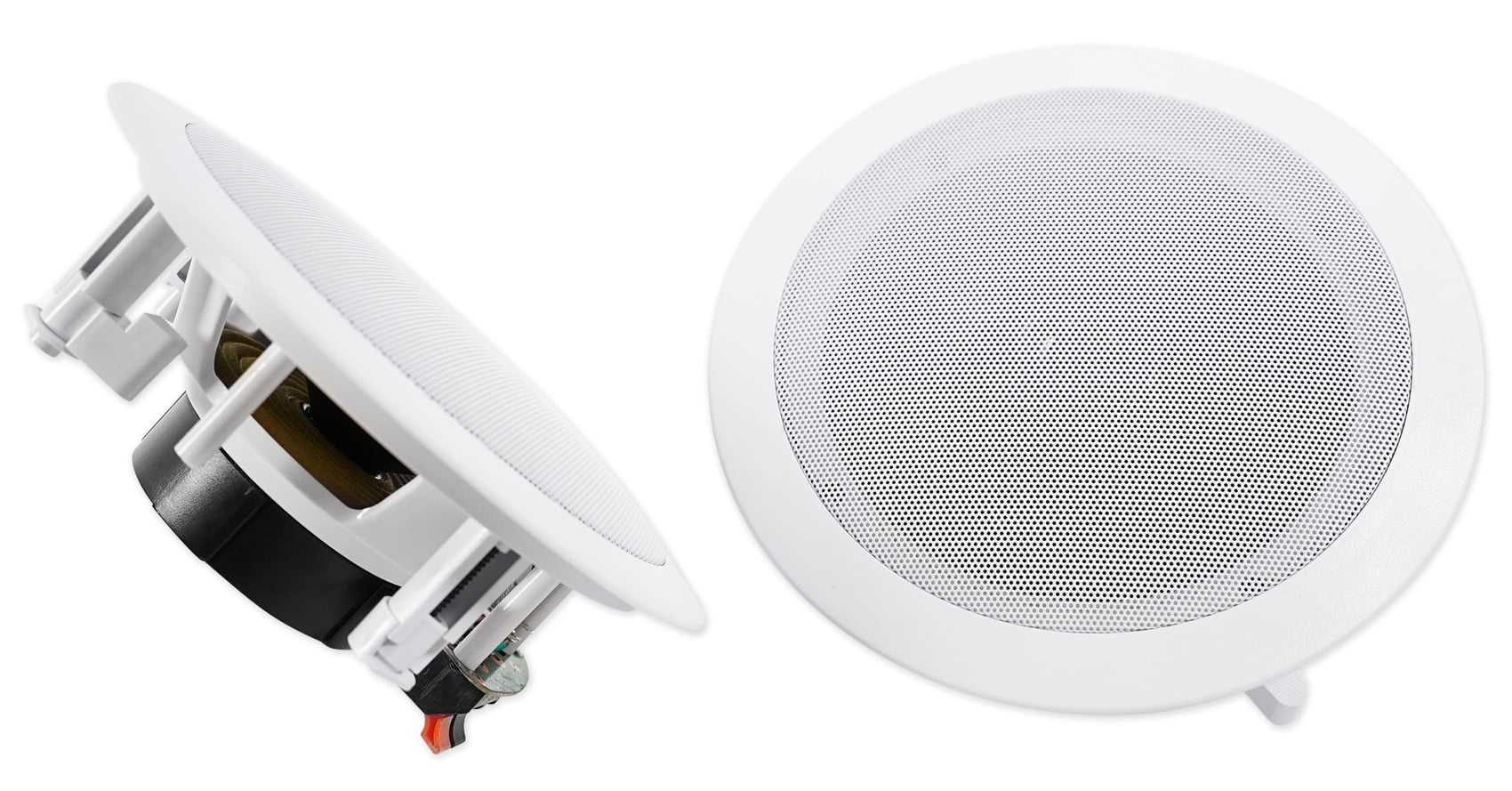 Rockville LED Tube Amp/Home Theater Receiver+(8) 6.5" White Ceiling Speakers