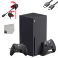 Pre-Owned Microsoft Xbox Series X 16GB RAM Black Gaming Console With 2 Controller + G9 Earbuds With Microphone BOLT AXTION Bundle