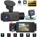 Andoer Dash Camera,Mirror Car Video 3 Cameras Car Rearview Mirror Car Camera Auto Rearview Mirror Car Safety 2in Clear Car Clear Car Rearview Dash Cam Camera Cars Car Qisuo VideoDash Wenzi Buzhi
