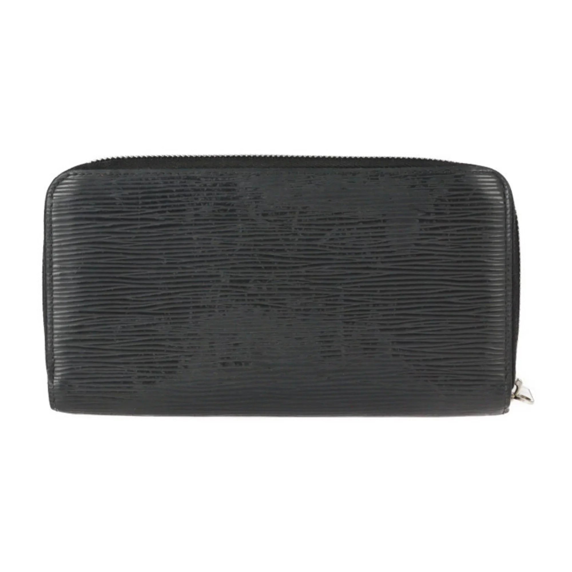 Pre-Owned LOUIS VUITTON Louis Vuitton Zippy Wallet Long M61857 Epi Leather Black Silver Hardware Round Zipper (Good)