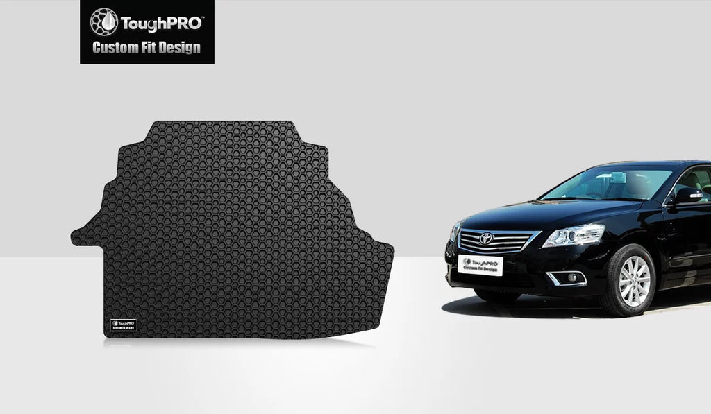 ToughPRO - Trunk Mat Matching with TOYOTA Camry - All Environment Heavy Duty (Made in USA) - Black Rubber - 2007