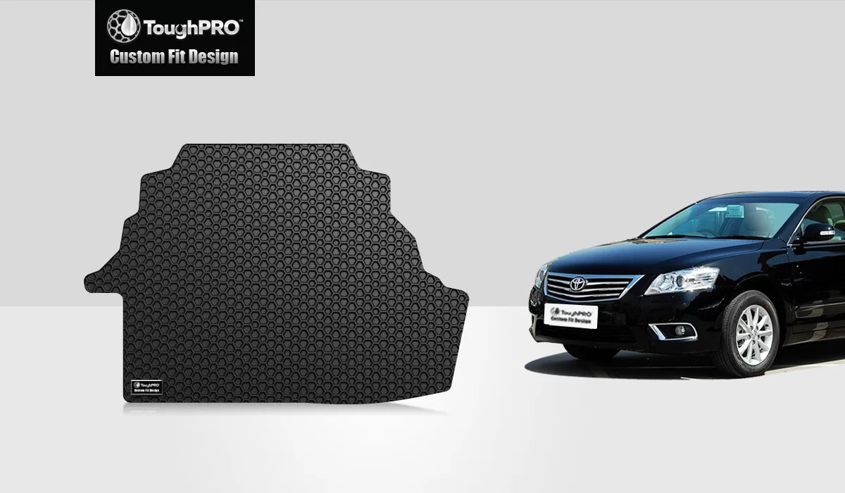 ToughPRO - Trunk Mat Matching with TOYOTA Camry - All Environment Heavy Duty (Made in USA) - Black Rubber - 2007