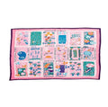 Kate Spade New York Accessories Rooftop Scene Oblong Shawl Scarf for Women Bright Peony 27" x 79"