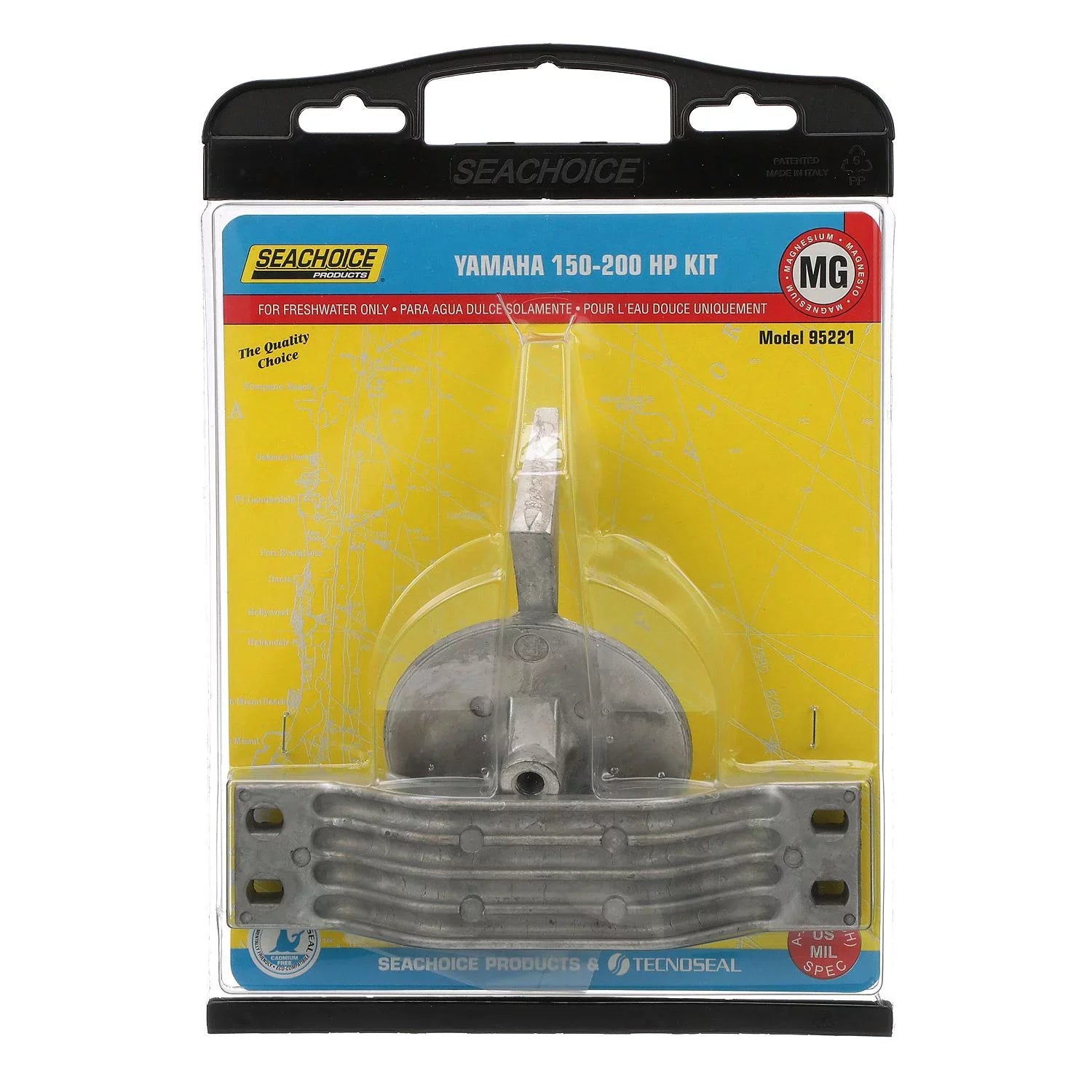 Seachoice Anode Kit, Yamaha 150-200hp, Aluminum, Cadmium-Free, Environmentally Friendly