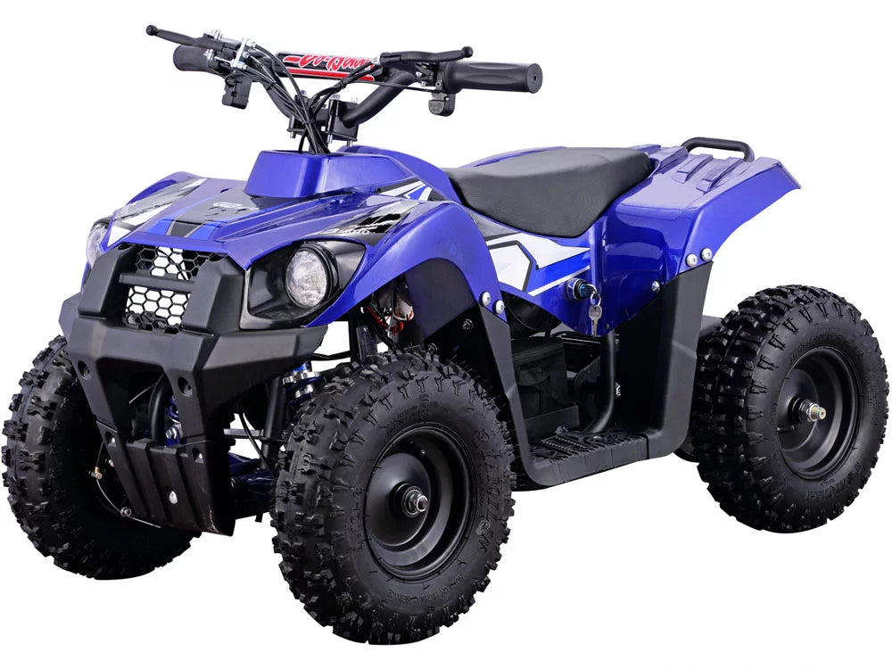 MotoTec Monster 36V 500W Kids Battery Powered ATV Four Wheeler Blue