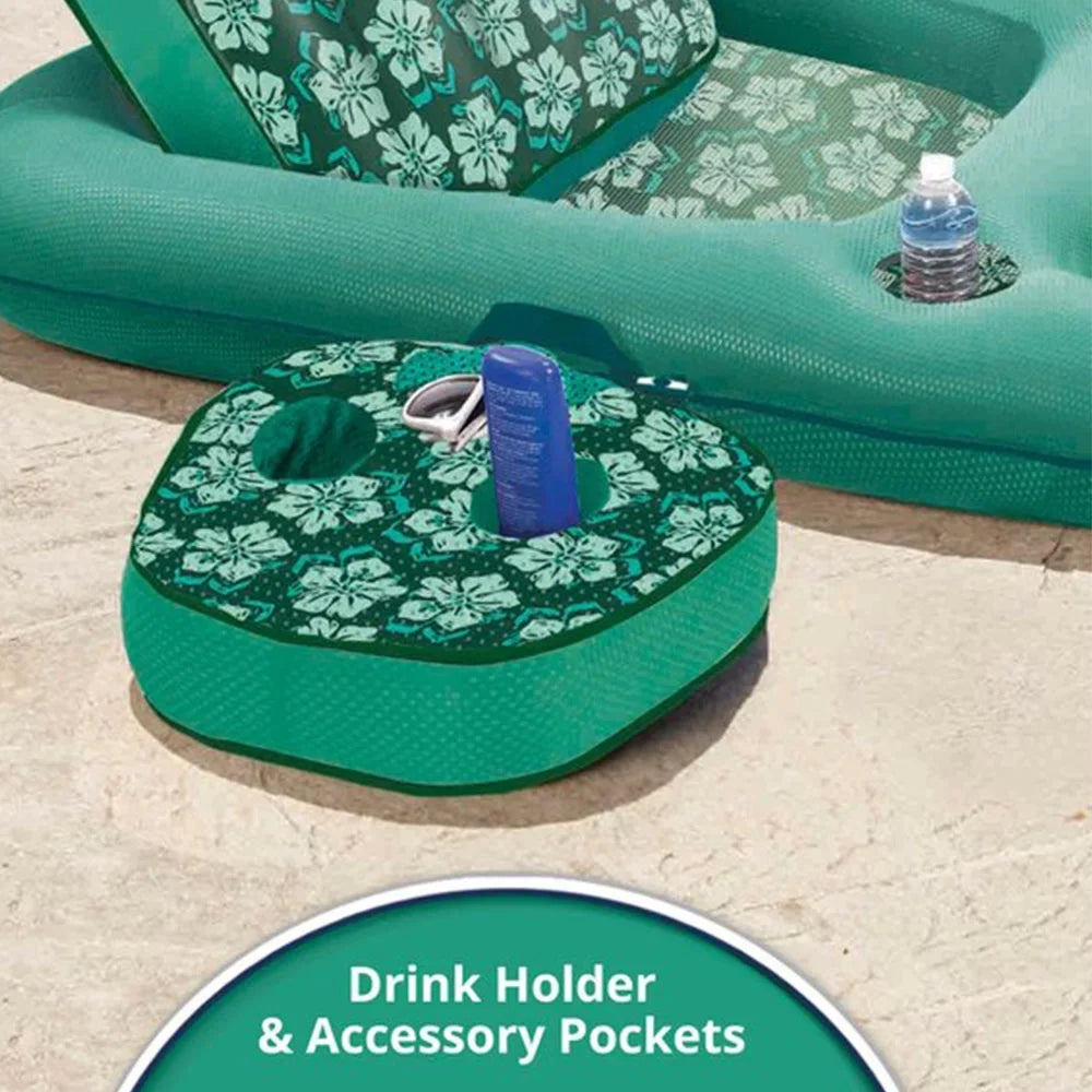 Aqua Leisure Campania 2in1 Lounger, Floral & Zero Gravity Pool Float