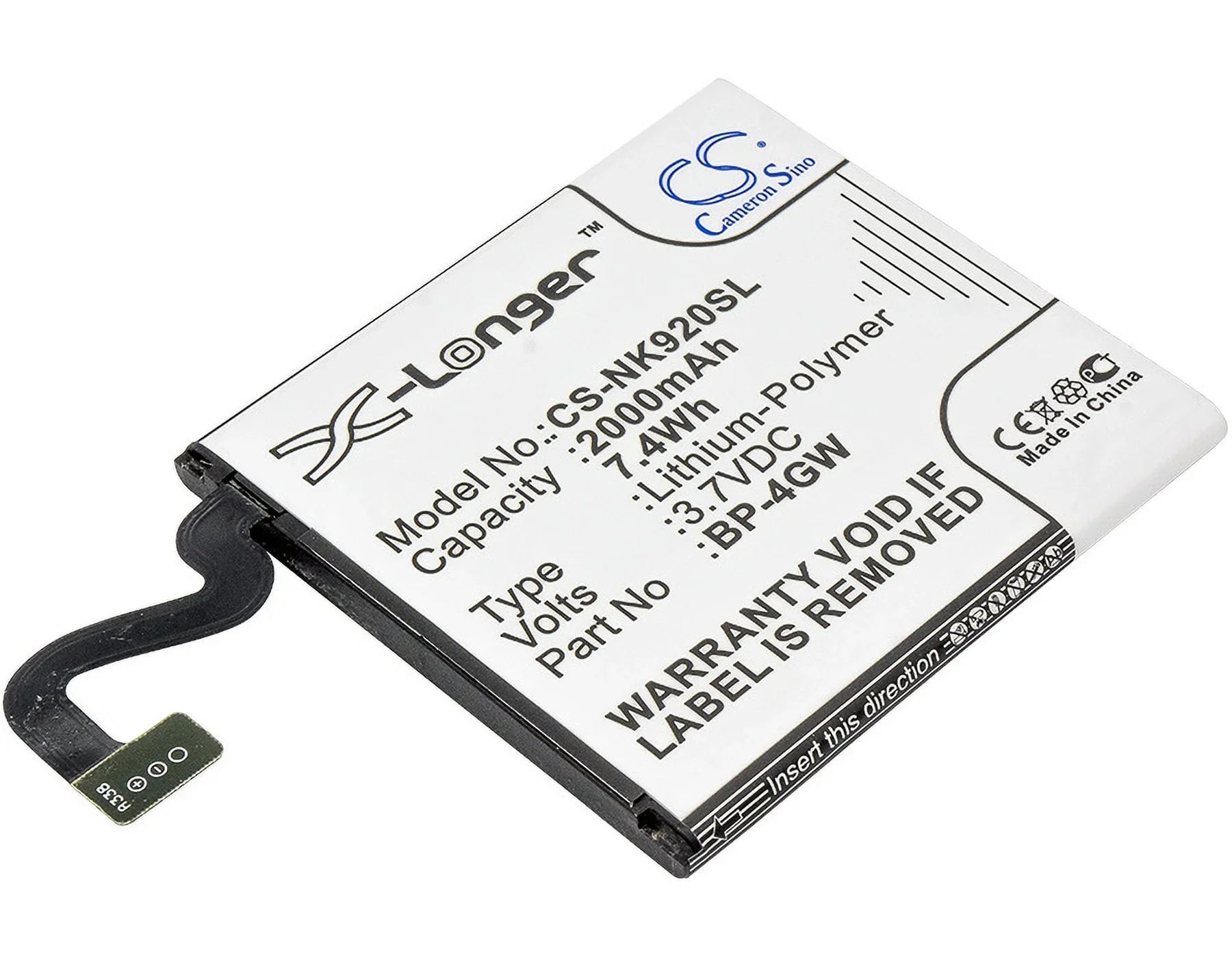 Li-Polymer Battery for Nokia Lumia 920 - 2000mAh - Boost Performance