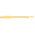 JewelStop 14k Yellow Gold 8mm Lite Miami Cuban Men's Link ID-Bracelet, Lobster Clasp 8.5 Inches, 19.2gr.