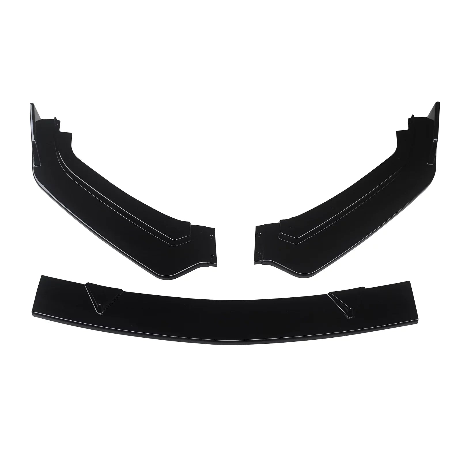 NINTE Front Bumper Lip for 2017-2023 Infiniti Q60 Gloss Black 3PCS