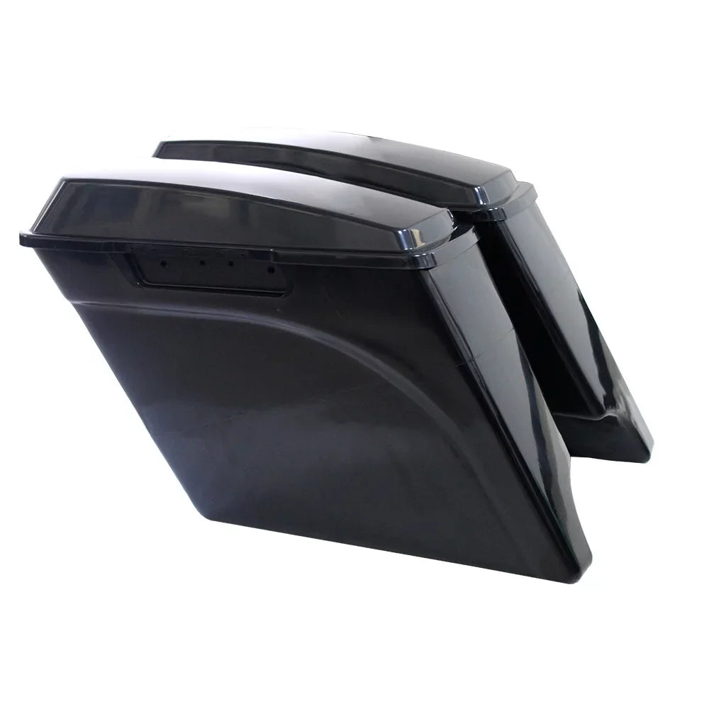 ZXMT 5" Stretched Extended Hard Saddlebags Unpainted Fit for 1993-2013 Harley Touring Models