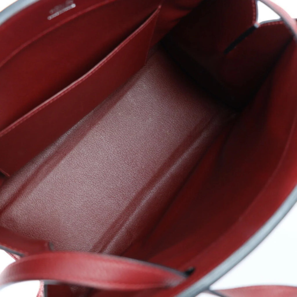 Pre-Owned HERMES Hermes Museau Shoulder bag Taurillon Clemence Rouge Ash Tote □E stamp (Good)