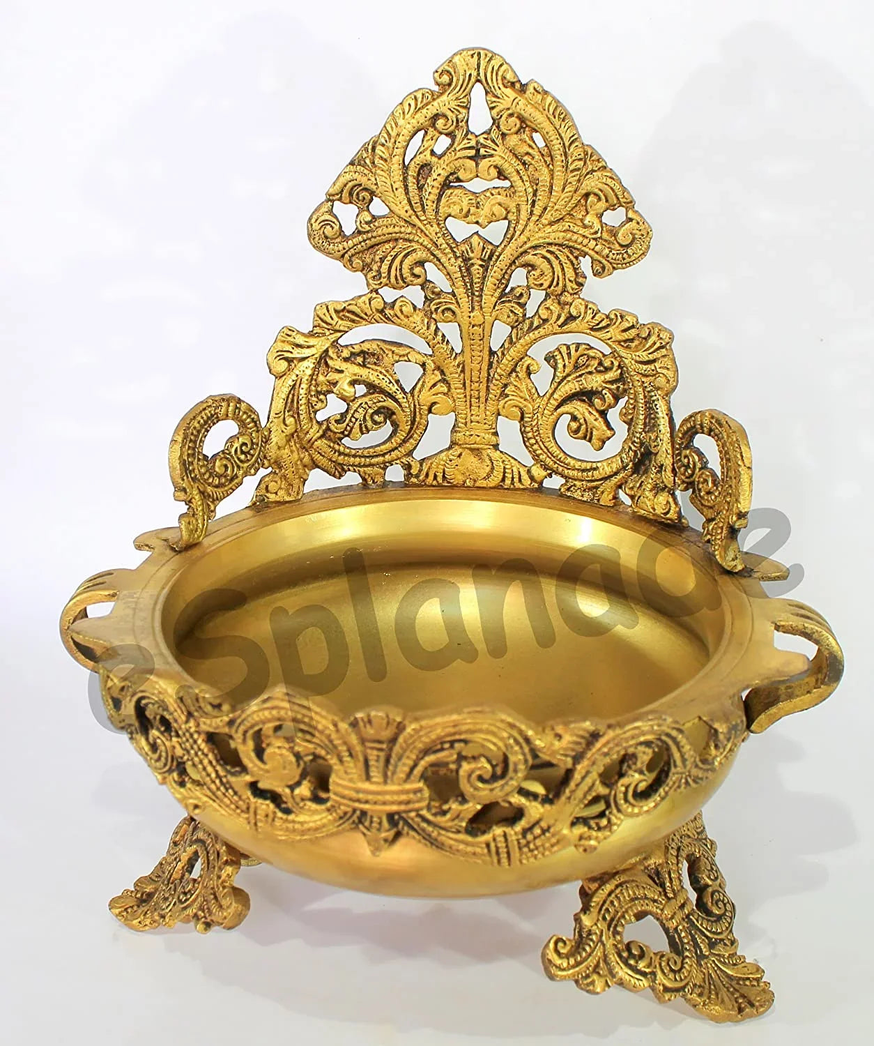 eSplanade - Ethnic Decorative Urli - Traditional Bowl Showpiece | Decorative Items - Home Decor | Brass - 10.5" Inches
