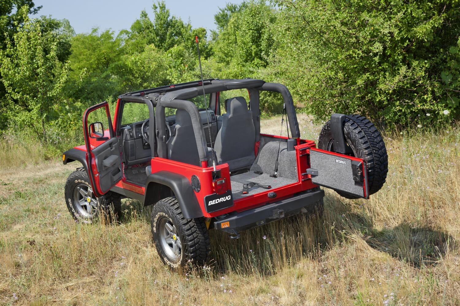BedRug by RealTruck Front 3Pc Floorr Kit (w/o Center Console)-Heat Shields Fitting with select: 1997-2005 Jeep Wrangler / TJ, 2006 Jeep Wrangler / TJ X