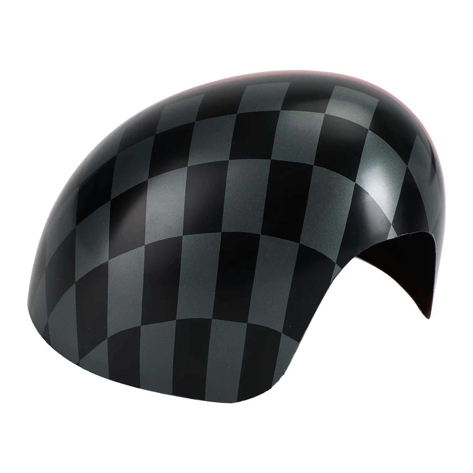 Black/Grey checkered Red Mirror Shield for MINI Cooper Hardtop F55 F56