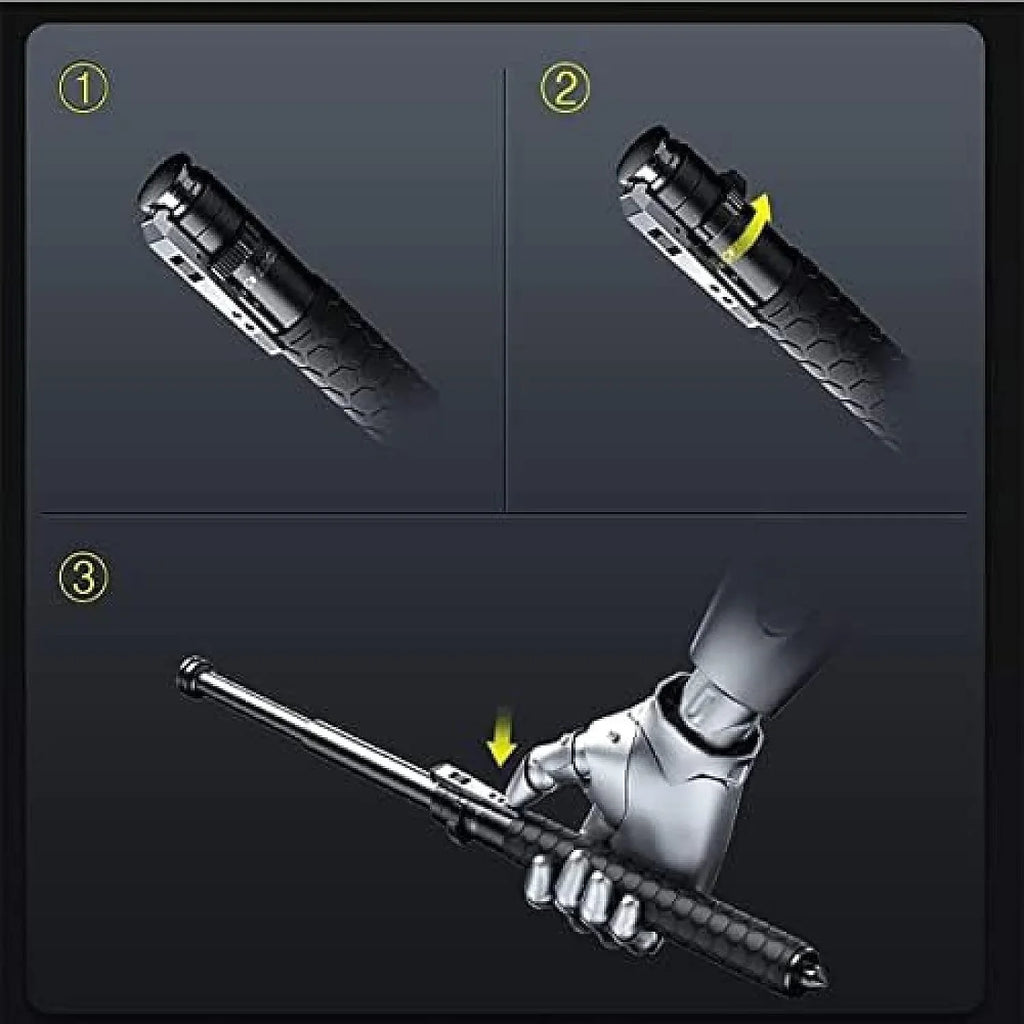 16 In Hiking Stick Walking Staff, Jademall Outdoor Trekking Pole Collapsible Retractable Premium Multifunctional Tool