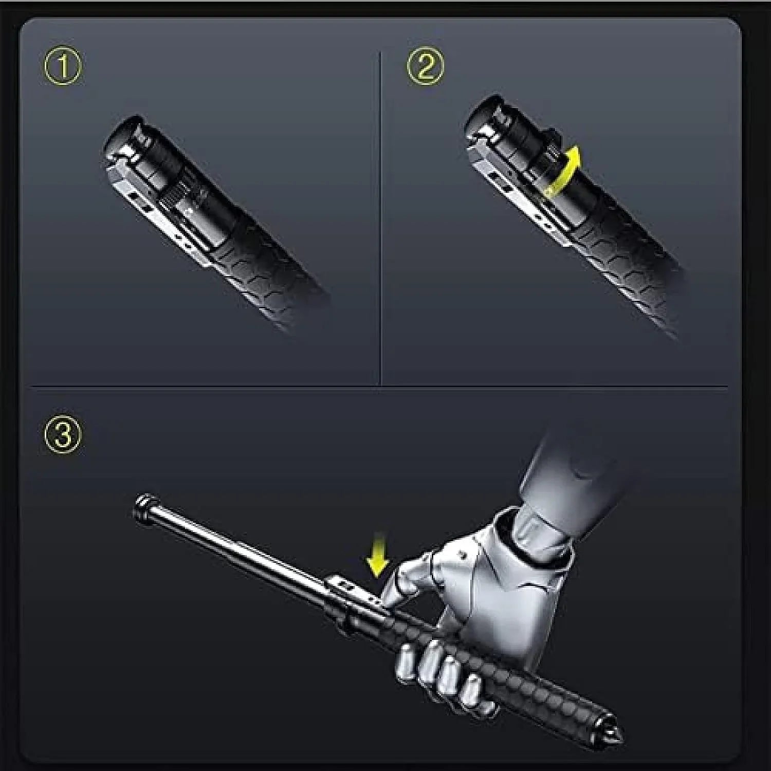 16 In Hiking Stick Walking Staff, Jademall Outdoor Trekking Pole Collapsible Retractable Premium Multifunctional Tool