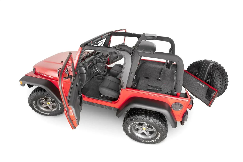 BedRug by RealTruck Front 3Pc Floorr Kit (w/o Center Console)-Heat Shields Fitting with select: 1997-2005 Jeep Wrangler / TJ, 2006 Jeep Wrangler / TJ X