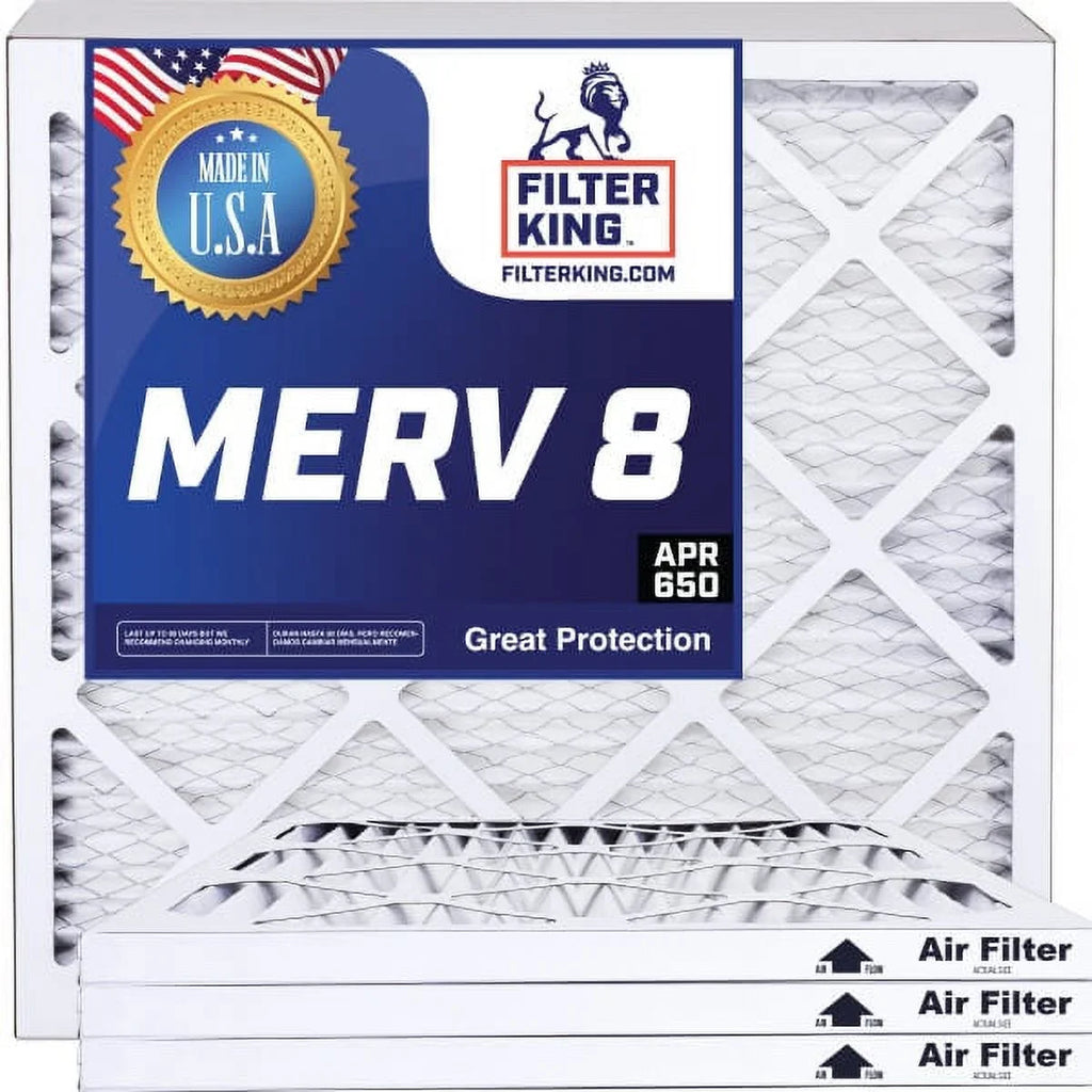 Filter King 23x33.5x1a Air Filter | 4-PACK | MERV 8 HVAC Pleated A/C Furnace Filters | MADE IN USA | Actual Size: 23 x 33.5 x .75"