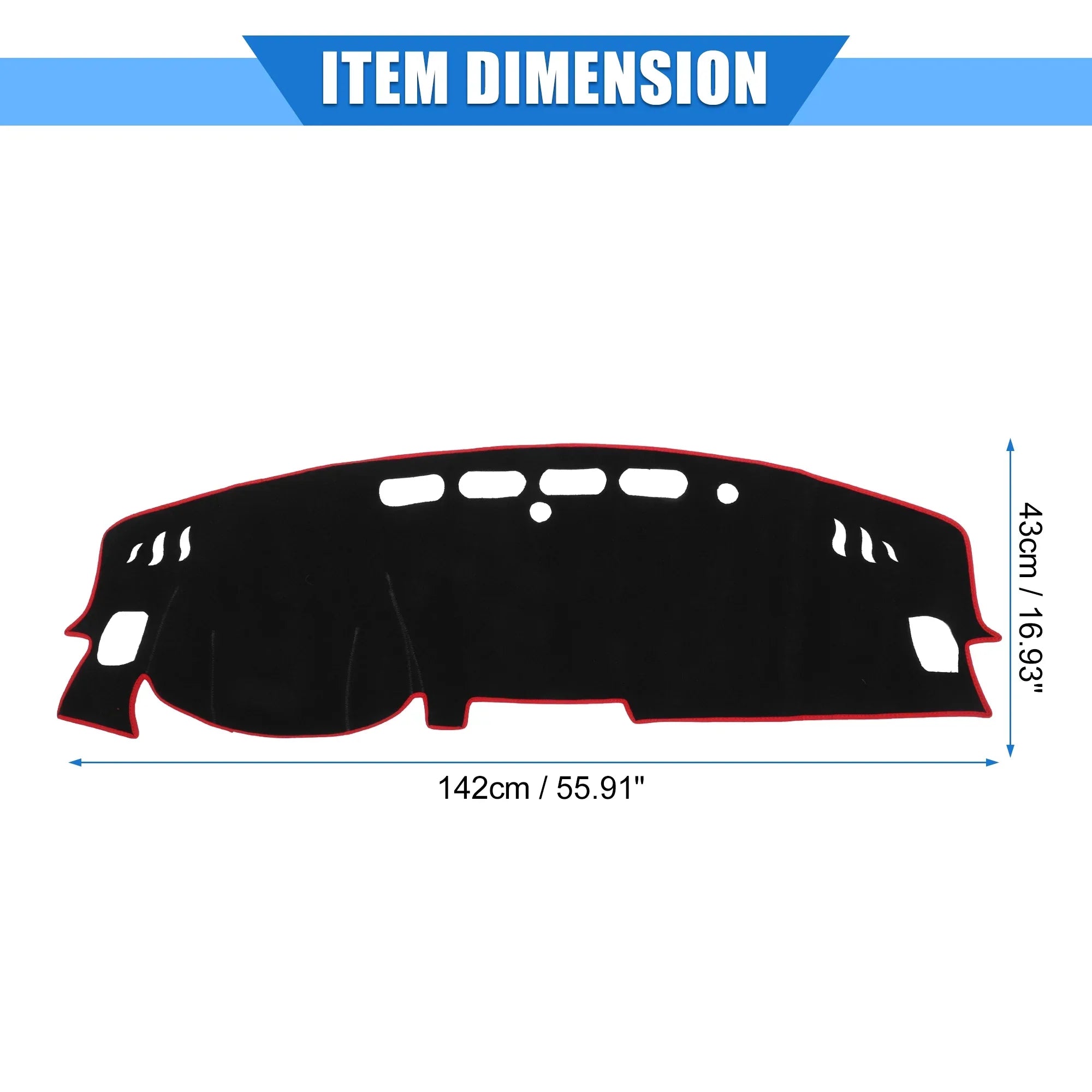 Unique Bargains Car Center Console Dashboard Protection Fitting for Nissan Altima 2019-2020 Protective Polyester Red