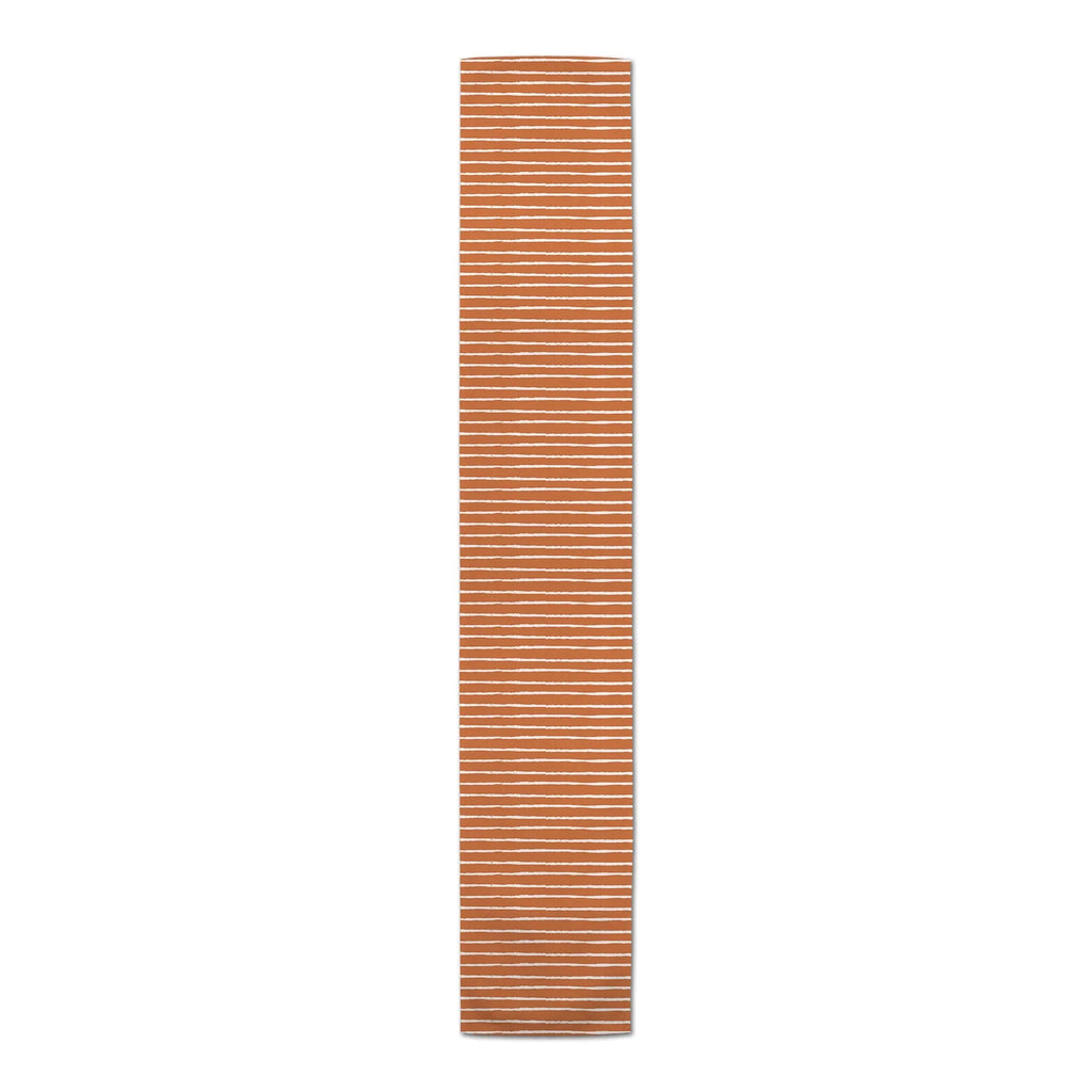 Creative Products Sketch Stripes Orange 16x90 Poly Twill Table Runner