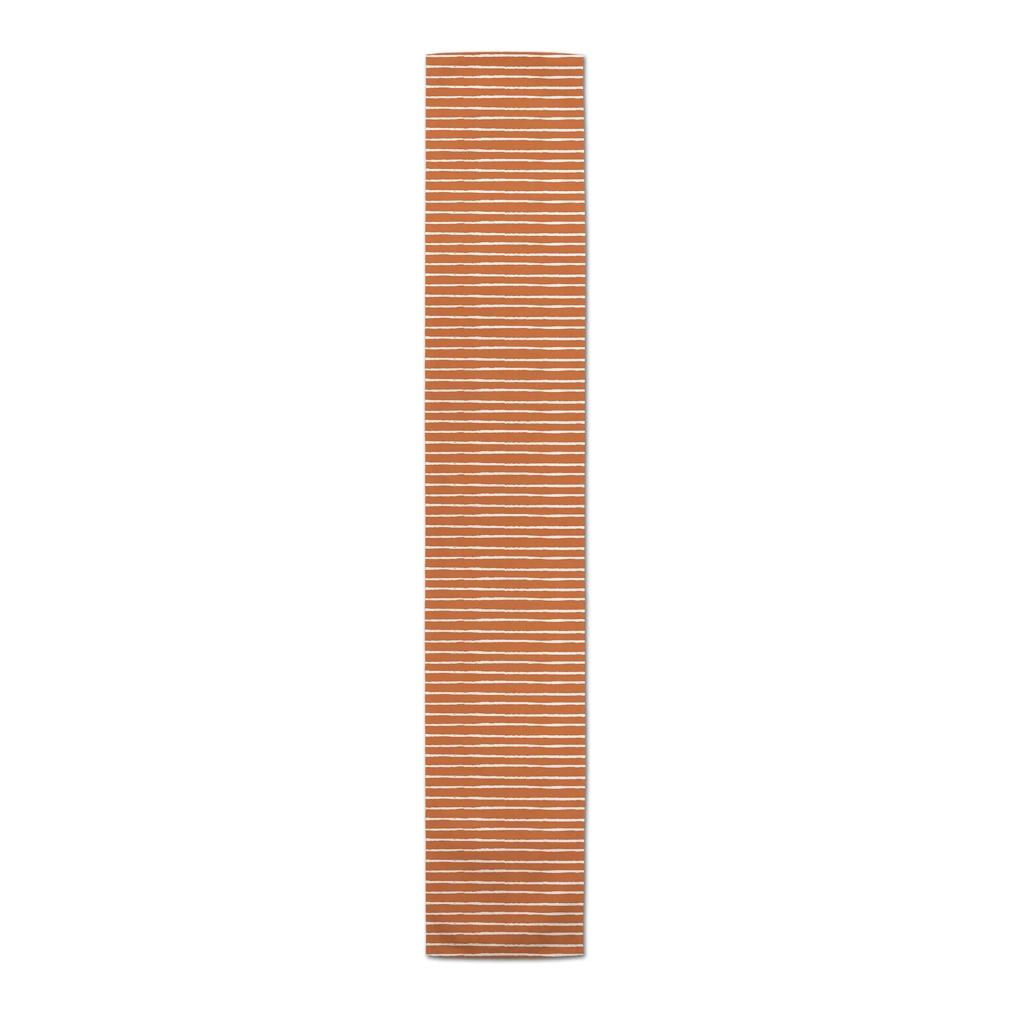 Creative Products Sketch Stripes Orange 16x90 Poly Twill Table Runner