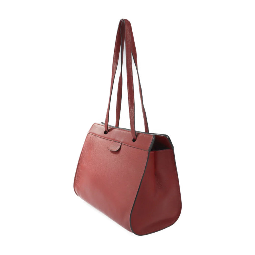 Pre-Owned HERMES Hermes Museau Shoulder bag Taurillon Clemence Rouge Ash Tote □E stamp (Good)