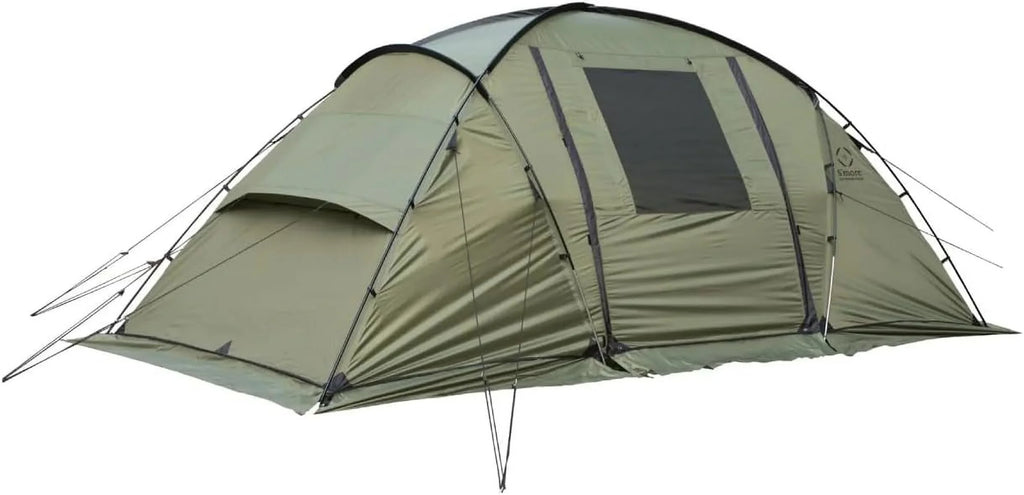 YANPO Glamping Tent with Porch, 2/3/4/5/6 Person Resilient Environment Camping Tent, Large Family Tent with Room Divider, Easy Setup Tent with Screen Room