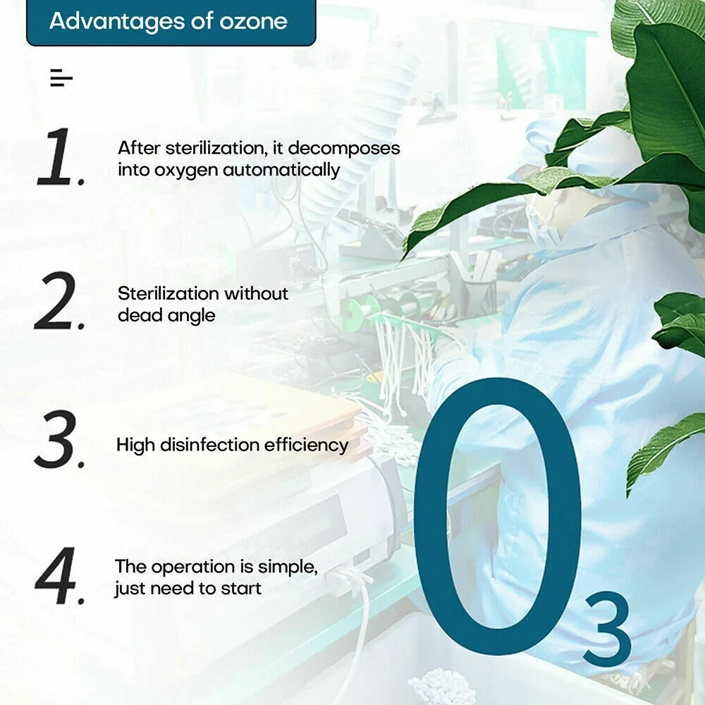 Kydely Room Ozone Machine Glossy Steel Finish 41dB - Eliminate Smoke, Dust & Pollutants with Powerful Ozone
