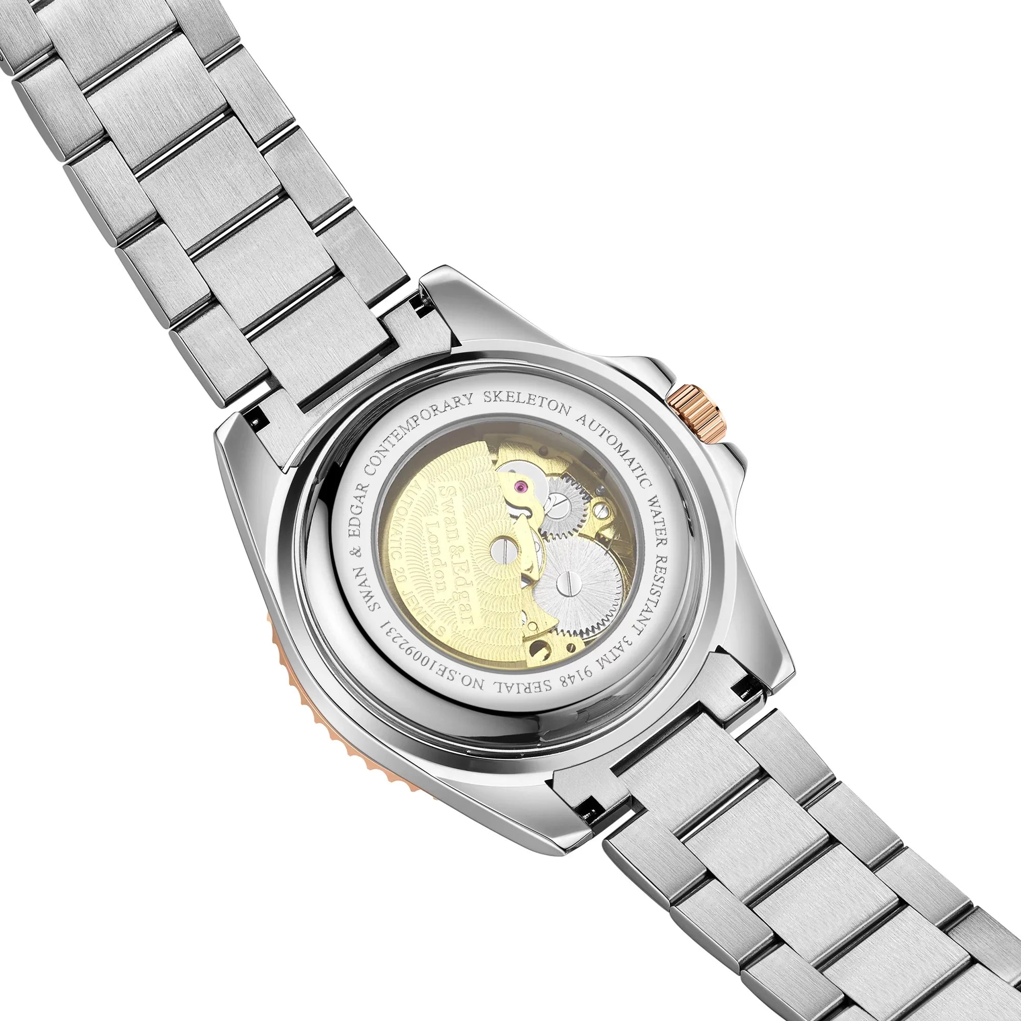 Limited Edition Swan & Edgar Hand Assembled Contemporary Skeleton Automatic - Two Tone