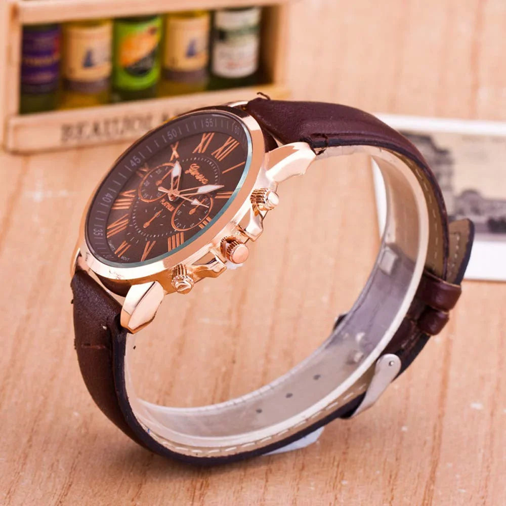 Weicam Wholesale Watches 10 Pack Fashion Ladies Women PU Leather Assorted Wrist Watch Set Roman Numerals Analog Quartz for Men Unisex Girls
