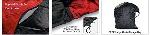 Environment Jet Ski Protection for Yamaha VX-C 2021 - RED/Black Color - All Climate - Trailerable - Protects from Rain, Sun, UV Rays, and More! Includes Trailer Straps and Storage Bag