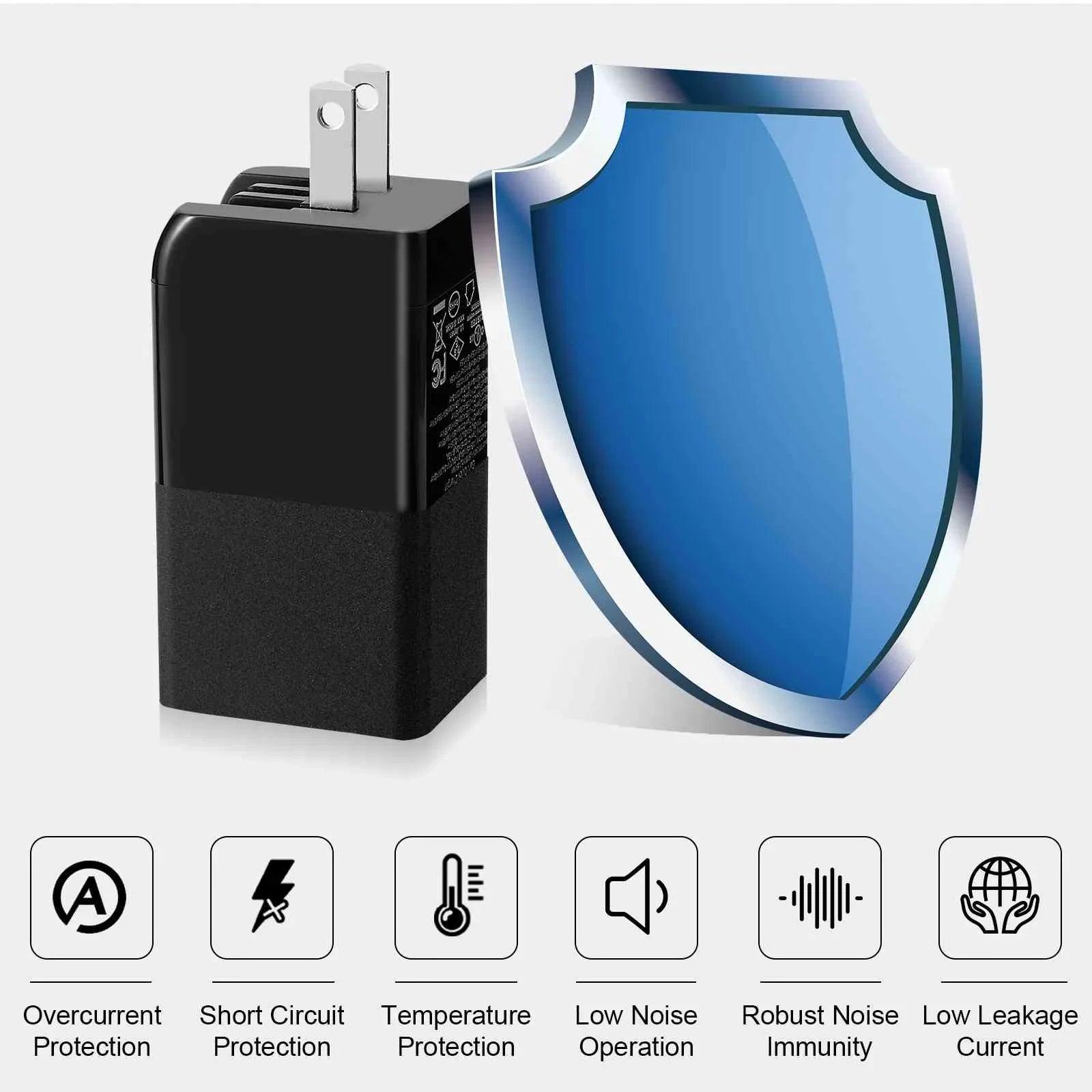 UrbanX 65W Fast Travel Charger with 3 Ports - USB & Dual USB-C - High-Speed Charging Suitable with Coolpad Cool S1, iPhone, Samsung Galaxy, Google Pixel, MacBook, Steam Deck, Laptops & Phones