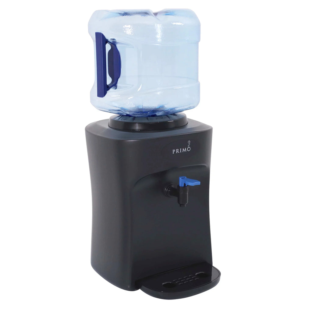Primo Countertop Water Dispenser Top Loading, Room Temperature, Black, 3 or 5 Gallon