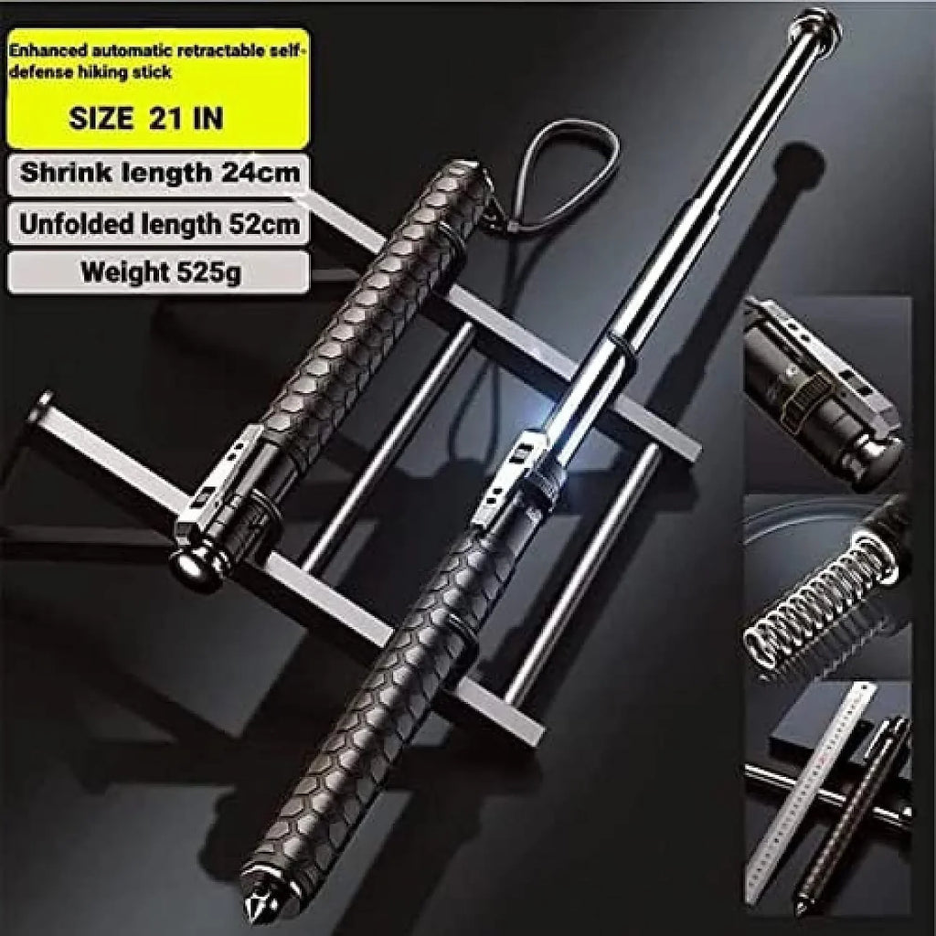 16 In Hiking Stick Walking Staff, Jademall Outdoor Trekking Pole Collapsible Retractable Premium Multifunctional Tool