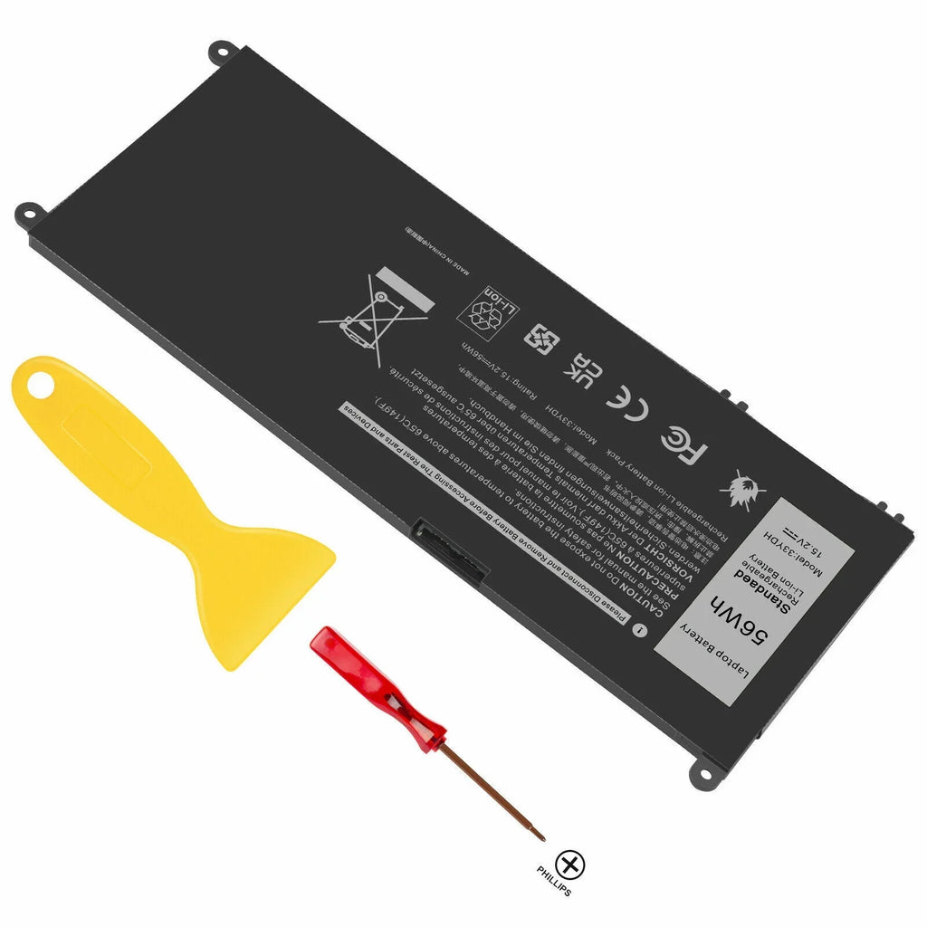 For Dell Latitude 3580 3590 Inspiron 7779 7786 Laptop 56Wh 4-Cell Battery 33YDH