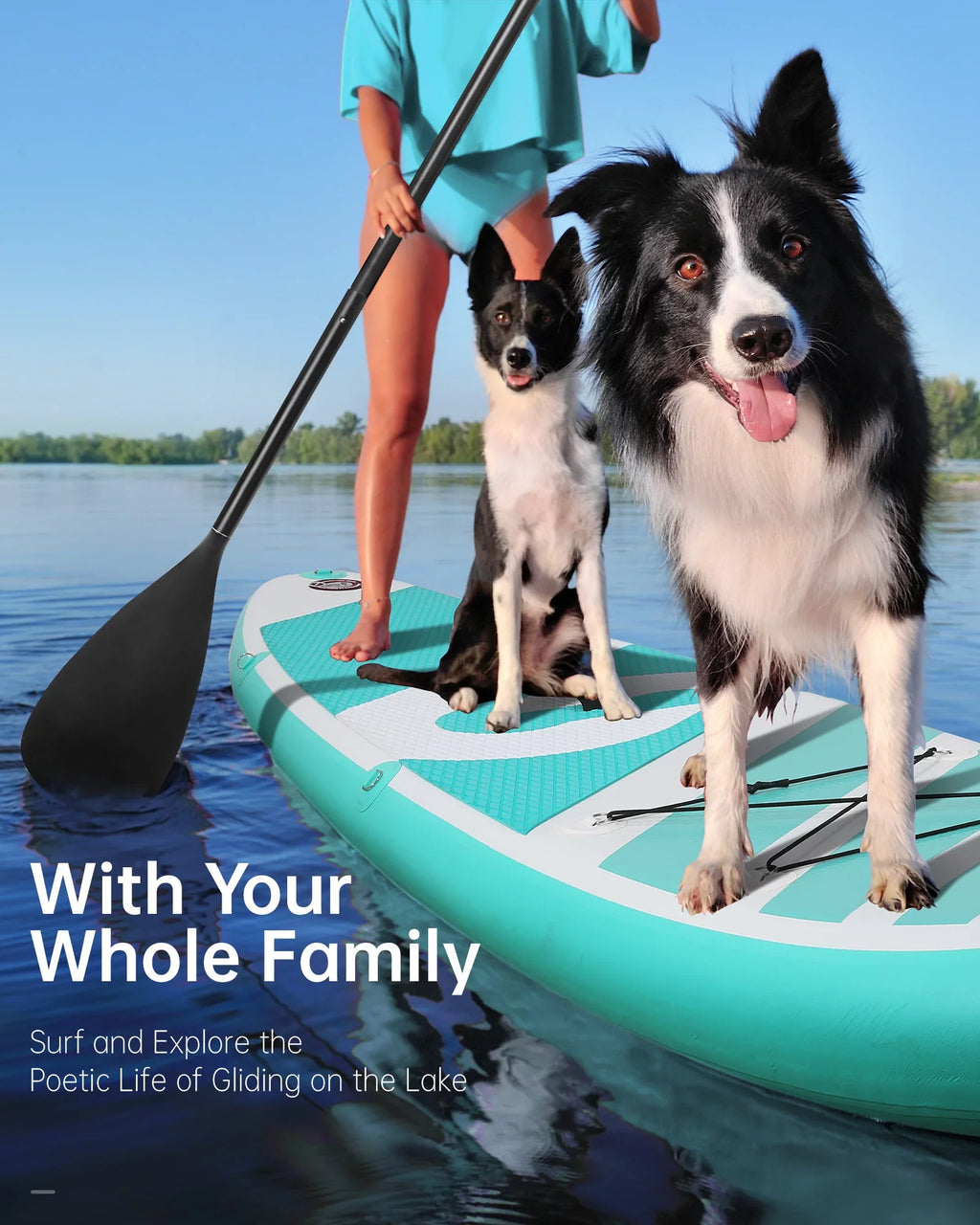 Inflatable Paddle Board Stand Up Paddle Board SUP Board with 120"x30"x6" for Youth & Adults Summer