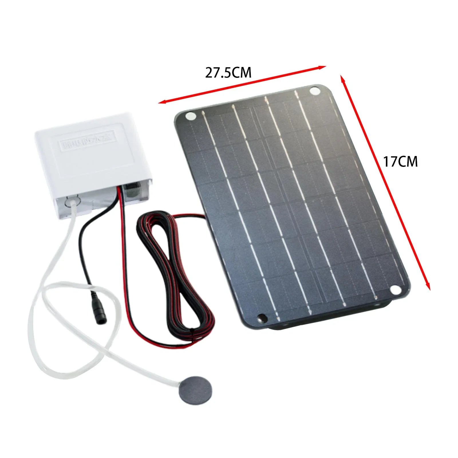 jicheng Solar Air Pump,Aquarium Air Pump Oxygenator Silent Eco Friendly,6V Solar Pond Aerator Solar Powered Pond Pump for Hydroponics