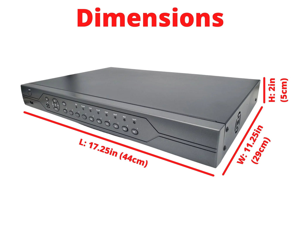 Evertech 32 Channel H.265 DVR with 4TB Hard Drive for Recording HD Surveillance Video Recorder for Security Camera Easy Remote Access